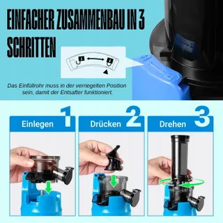 VENTRAY Ginnie Slow Juicer 100W Hemelsblauw — miniatuur 7