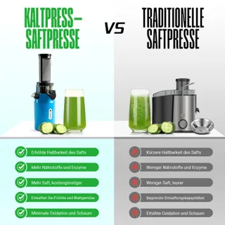 VENTRAY Ginnie Slow Juicer 100W Hemelsblauw — miniatuur 6