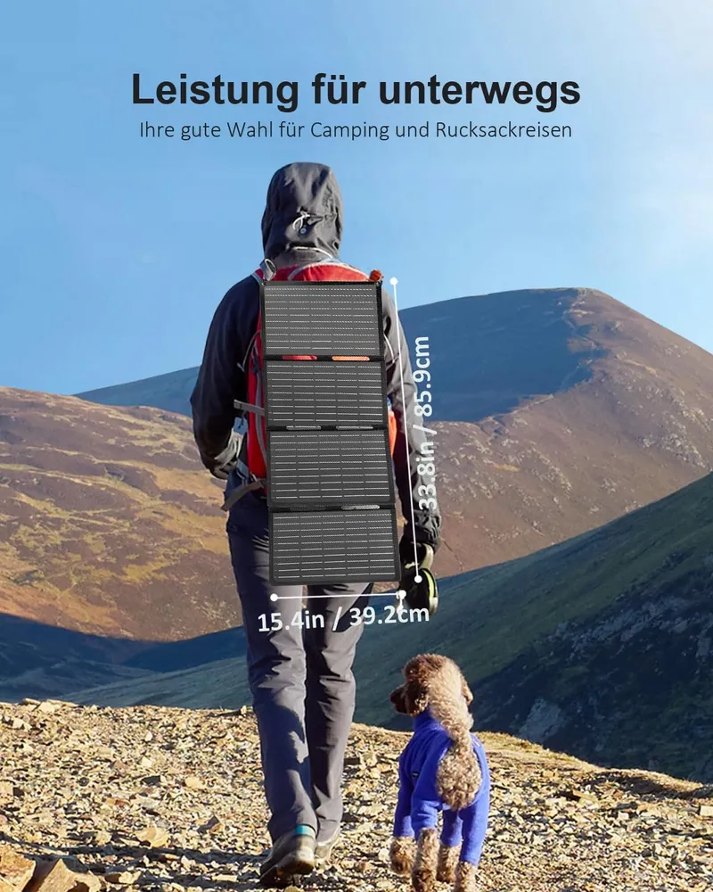 ELECAENTA 60W Draagbare Zonneoplader Opvouwbaar IP68 — foto 8