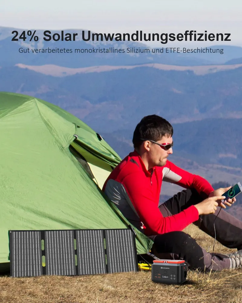 ELECAENTA 60W Draagbare Zonneoplader Opvouwbaar IP68 — foto 4
