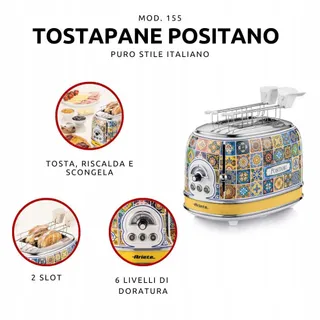 ARIETE Positano Broodrooster 2-Sleuf 6 Standen 810W — miniatuur 2