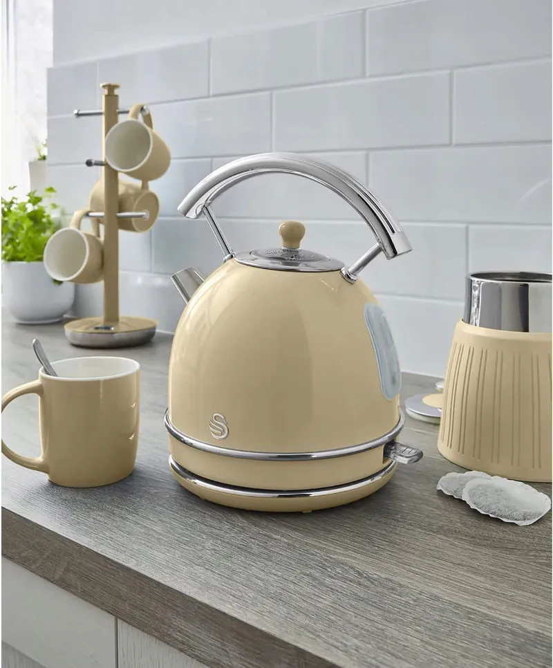 SWAN Retro Waterkoker 1,8L Vintage 3000W Creme — foto 2
