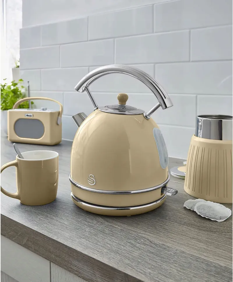SWAN Retro Waterkoker 1,8L Vintage 3000W Creme — foto 3