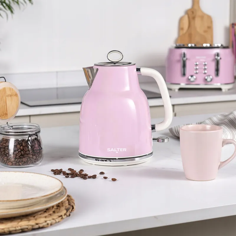 SALTER Retro Waterkoker 1,7L 3kW 360° Basis Kalkfilter Roze — foto 4