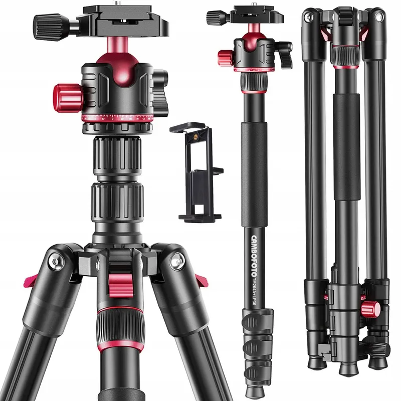CAMBOFOTO 173cm Aluminium Statief 360° Kop iPad Houder — foto 1