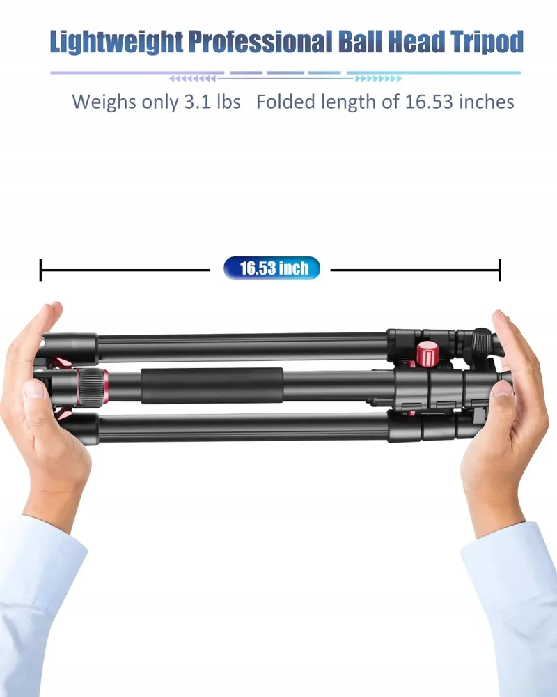 CAMBOFOTO 173cm Aluminium Statief 360° Kop iPad Houder — foto 4