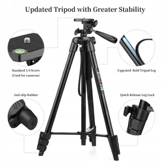 JOILCAN Aluminium Statief 161cm Smartphone Camera Bluetooth — miniatuur 3