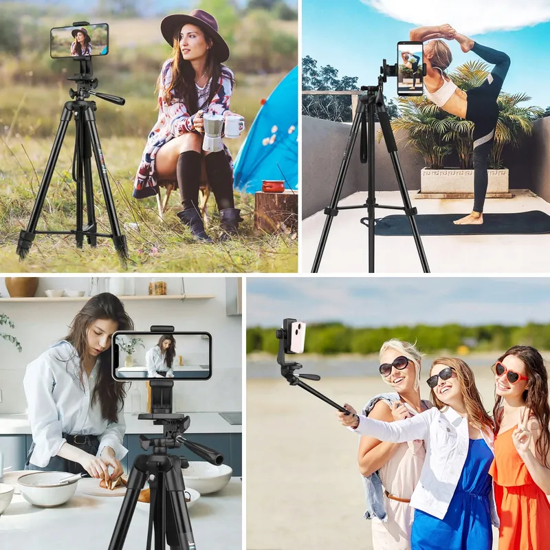 JOILCAN Aluminium Statief 161cm Smartphone Camera Bluetooth — foto 7