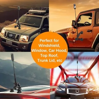 UNSTINCER Autohouder Selfiestick 118cm voor Insta360 GoPro Akaso — miniatuur 6