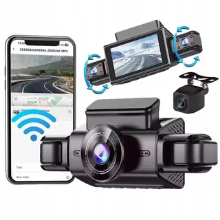 NHOPEEW Dashcam 4-Kanaals 1080P 360° 3" Scherm G-Sensor 64GB — miniatuur 13