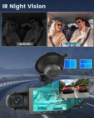 NHOPEEW Dashcam 4-Kanaals 1080P 360° 3" Scherm G-Sensor 64GB — miniatuur 6