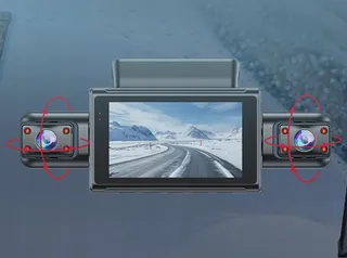 NHOPEEW Dashcam 4-Kanaals 1080P 360° 3" Scherm G-Sensor 64GB — miniatuur 8