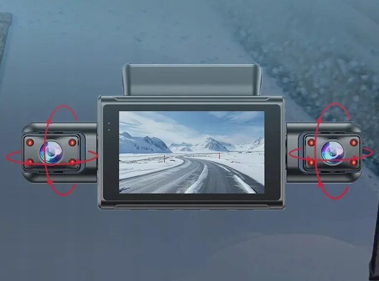 NHOPEEW Dashcam 4-Kanaals 1080P 360° 3" Scherm G-Sensor 64GB — foto 8