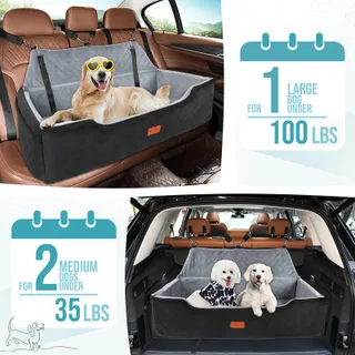 HEGGCOOE Hondenautostoel Grote Honden 45kg Afneembaar Wasbaar — miniatuur 4