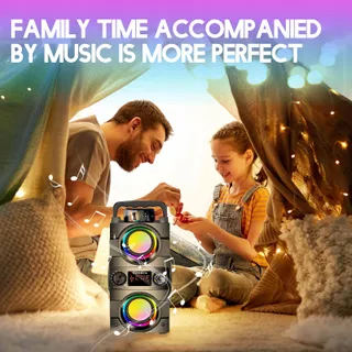 Bluetooth Speaker 40W Draagbaar Verlichting Stereo Bass — miniatuur 7