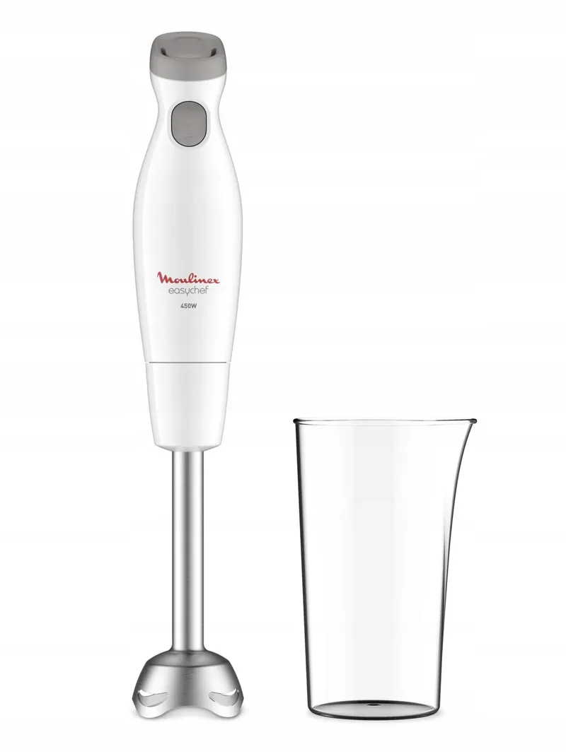 MOULINEX Easychef Staafmixer 450W 2 Snelheden Zelkrom Mes Wit — foto 3