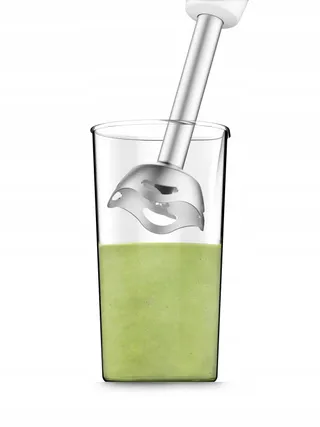 MOULINEX Easychef Staafmixer 450W 2 Snelheden Zelkrom Mes Wit — miniatuur 5