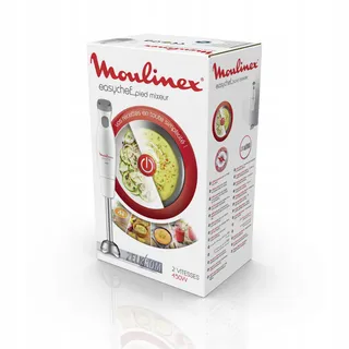 MOULINEX Easychef Staafmixer 450W 2 Snelheden Zelkrom Mes Wit — miniatuur 7