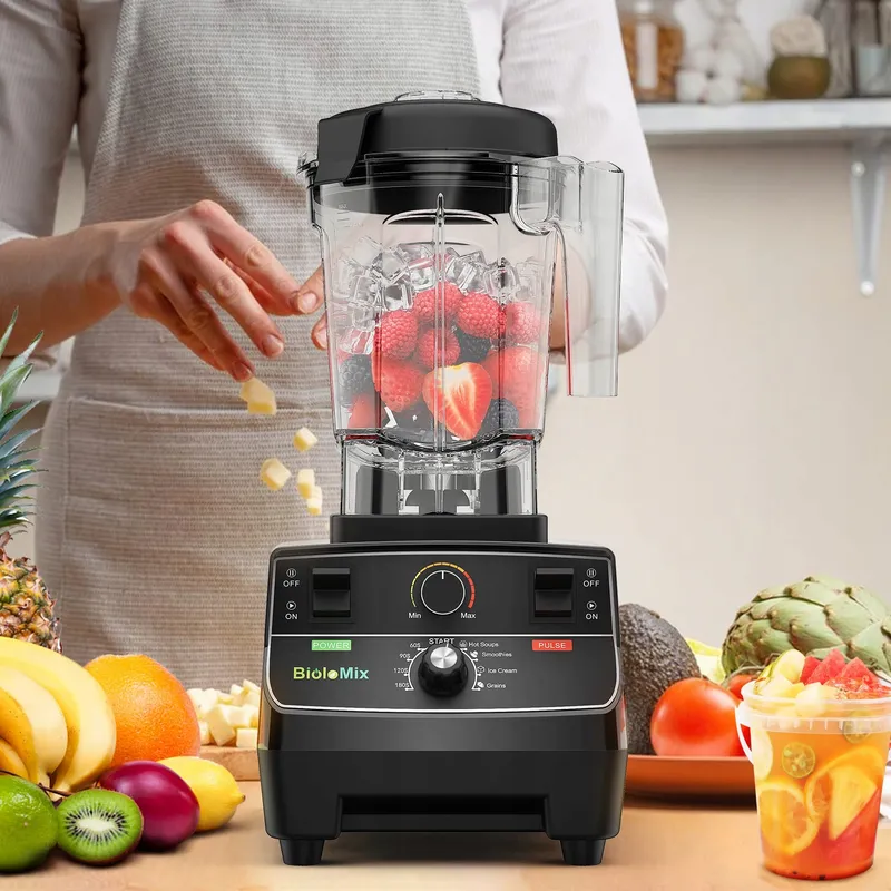 BIOLOMIX Krachtige Blender 2200W 2L 600ml BPA-Vrij Zelfreinigend — foto 8