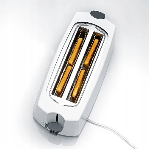 SEVERIN Langsleuf Broodrooster 4 Sneden Opwarmer Grijs Wit 1400W — foto 1