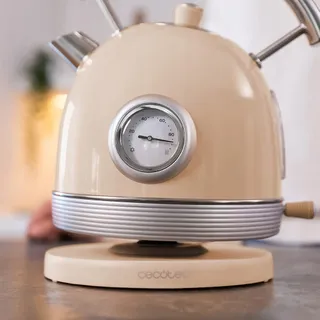 CECOTEC Waterkoker 1,8L 2200W Staal Vintage Stijl Beige — miniatuur 2