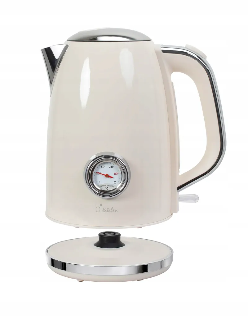 NOSTALGIA Retro Waterkoker 1850-2200W 1,7L Staal Temperatuurindicator — foto 1