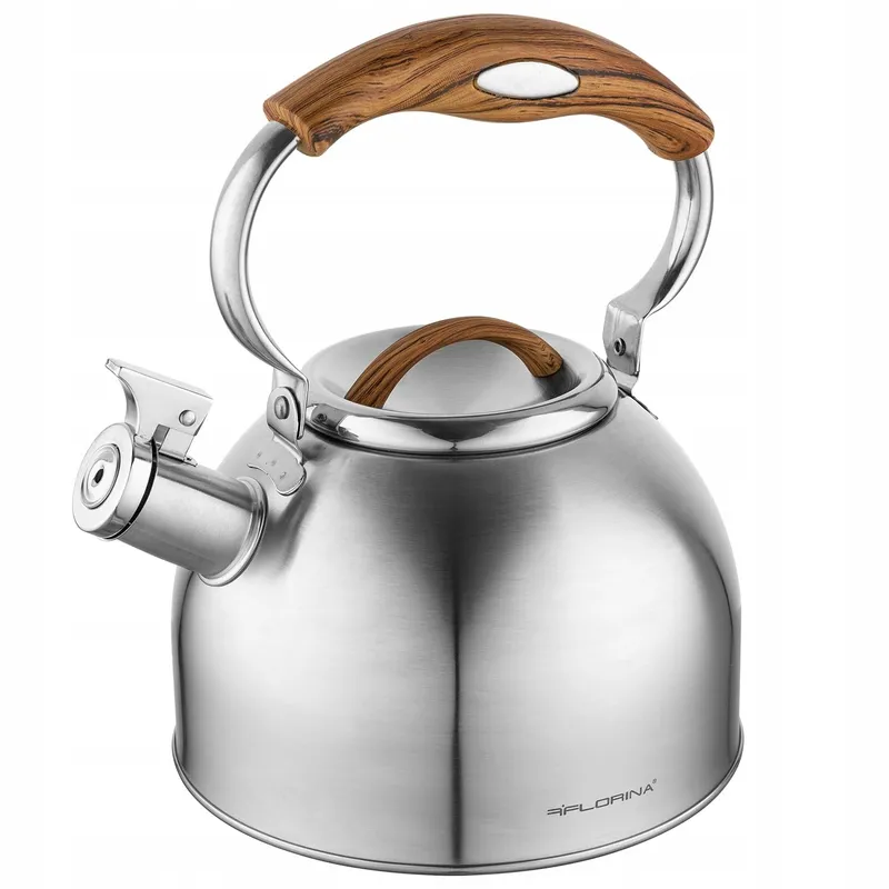 FLORINA JOE Waterkoker 2,5L RVS Houten Handvat Inductie Gas Elektrisch — foto 1