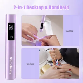 ASIMEBESTY Mini UV LED Nagellamp met Standaard Paars — miniatuur 8