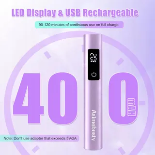 ASIMEBESTY Mini UV LED Nagellamp met Standaard Paars — miniatuur 6