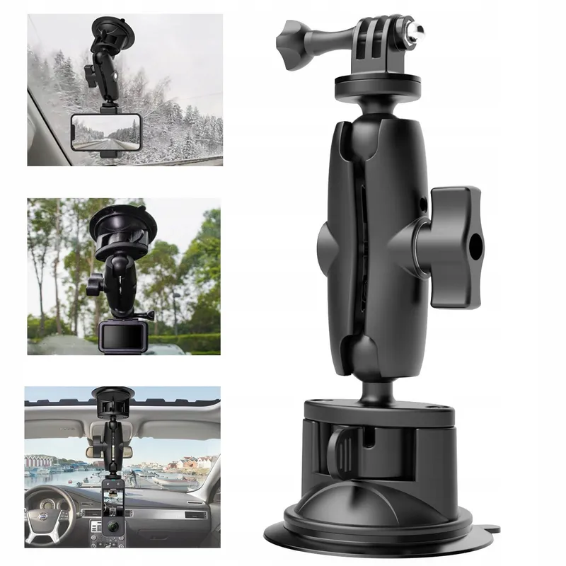 UNSTINCER Auto Zuignaphouder Telefoon Actiecamera 360° Voorruit — foto 1