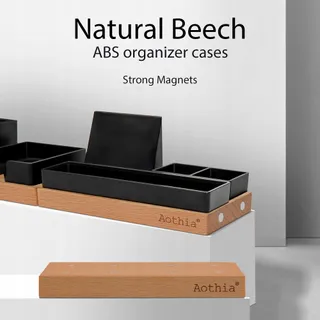 AOTHIA Bureau-organizer Hout Verstelbaar Zwart Met Telefoonhouder — miniatuur 3