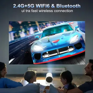 Mini Projector 4K 1080P Full HD WiFi 6 Bluetooth Android Netflix — miniatuur 6