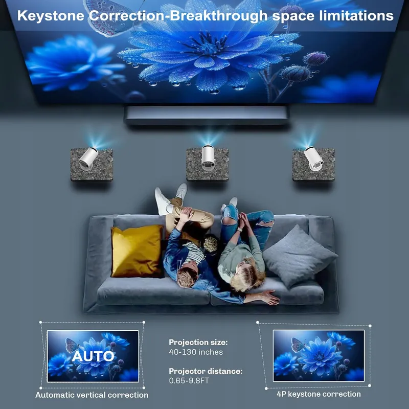 Mini Projector 4K 1080P Full HD WiFi 6 Bluetooth Android Netflix — foto 4