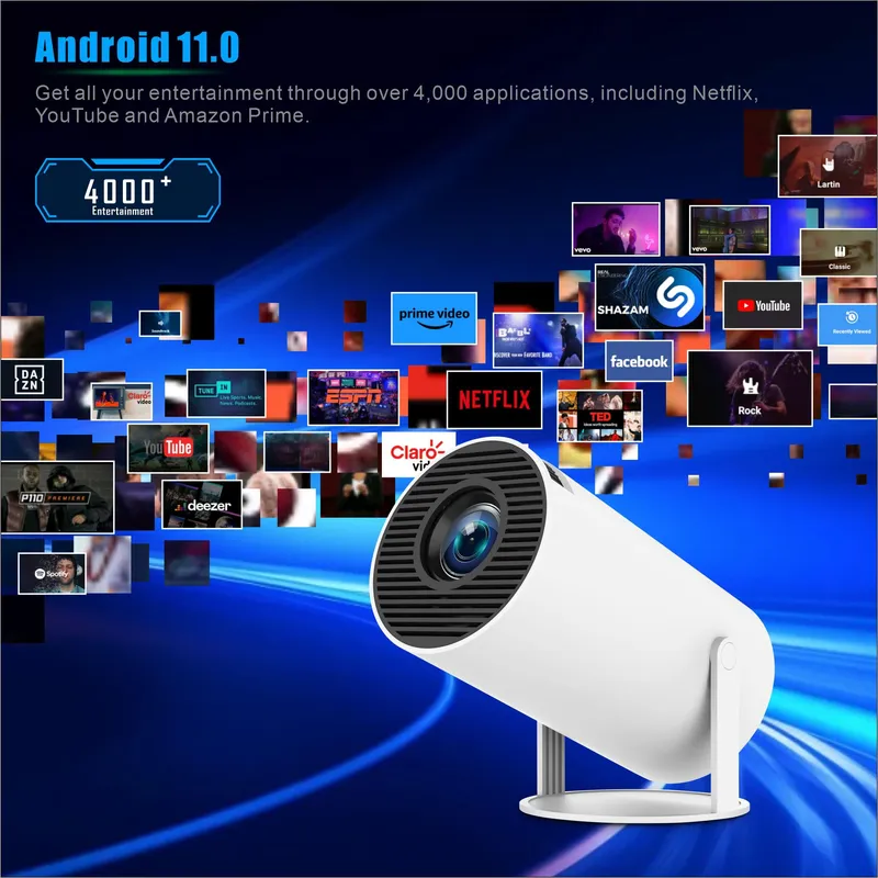 Mini Projector 4K 1080P Full HD WiFi 6 Bluetooth Android Netflix — foto 5