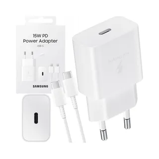 Snellader Telefoon 15W USB Type-C met Datakabel Wit — miniatuur 4