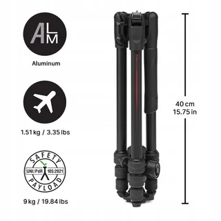MANFROTTO Befree Advanced AS Reisstatief Compact Aluminium DSLR — miniatuur 2
