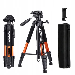 ZOMEI Statief 188cm Camera Telefoon Projector Versie 3 Oranje — miniatuur 1
