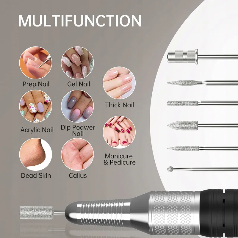 Kredioo Elektrische Nagelfrees 35000rpm Manicureset — foto 6
