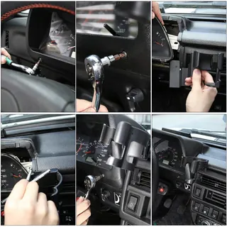 DIYUCAR Autohouder Telefoon GPS Voor Lada Niva iPhone Huawei Xiaomi — miniatuur 7