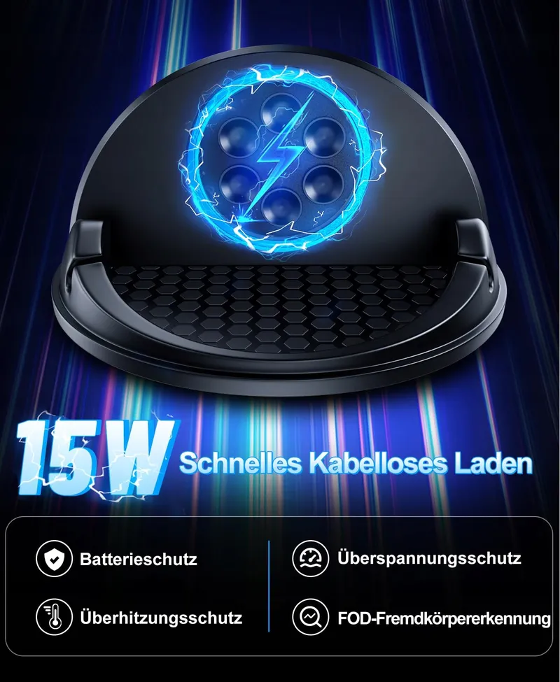 BEEASY 15W Draadloze Autolader Telefoonhouder Voor iPhone Samsung Huawei — foto 2