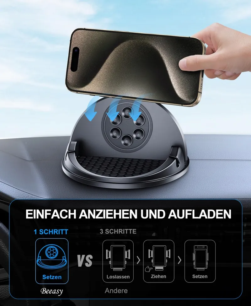 BEEASY 15W Draadloze Autolader Telefoonhouder Voor iPhone Samsung Huawei — foto 4