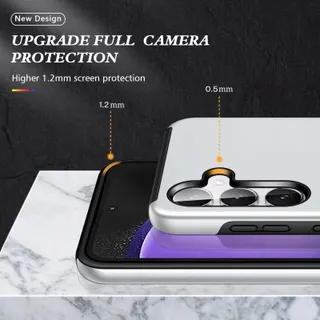 YANJIEER ESONG Hoesje Galaxy S24 Ringhouder Schokbestendig Zilver — miniatuur 6