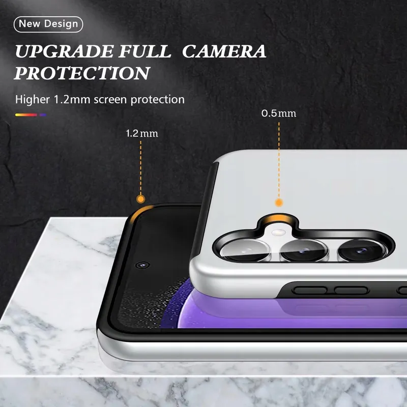 YANJIEER ESONG Hoesje Galaxy S24 Ringhouder Schokbestendig Zilver — foto 6