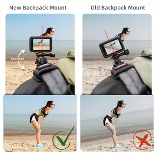 SUREWO Rugzak Schouderband Houder Voor GoPro Hero DJI Osmo Actiecamera's — miniatuur 3