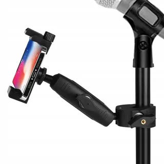 PEASTREX Microfoonstandaard Telefoonhouder 360 Voor Smartphones 3,5-7 Inch — miniatuur 1