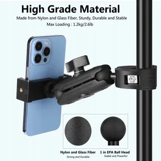PEASTREX Microfoonstandaard Telefoonhouder 360 Voor Smartphones 3,5-7 Inch — miniatuur 2