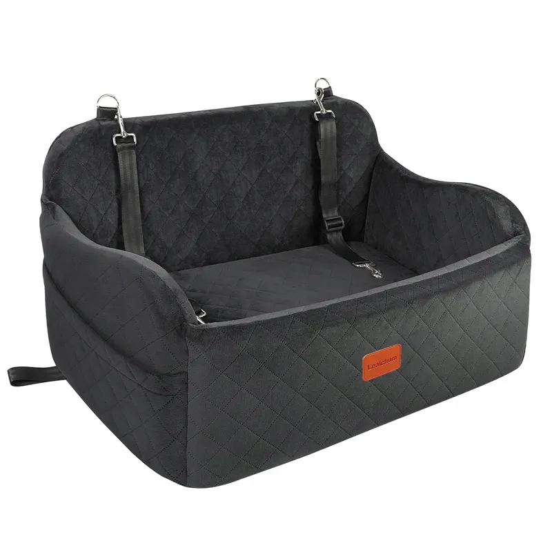 LEALCHUM Grote Hondenautostoel Memory Foam Met Zijvak — foto 1