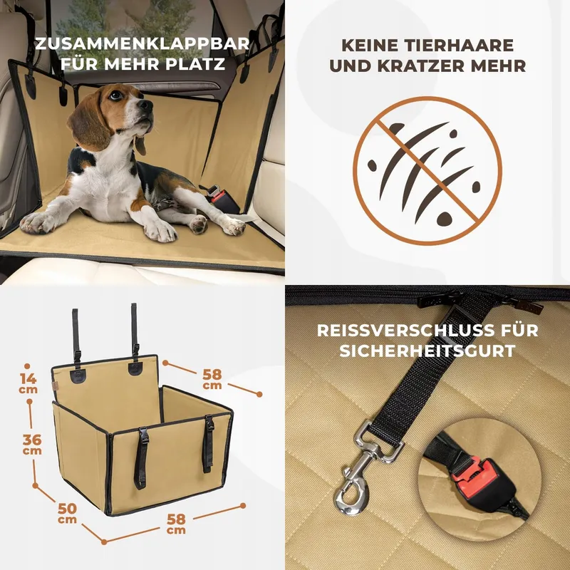 WUGLO Versterkte Autostoel Hond Klein Middelgroot Waterdicht — foto 6