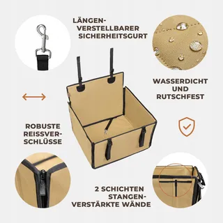 WUGLO Versterkte Autostoel Hond Klein Middelgroot Waterdicht — miniatuur 5