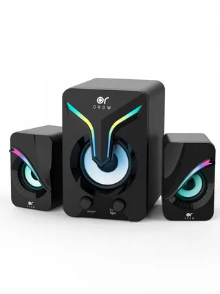 OROW PC Luidsprekers 2.1 11W met Subwoofer RGB Gaming USB Aux — miniatuur 1